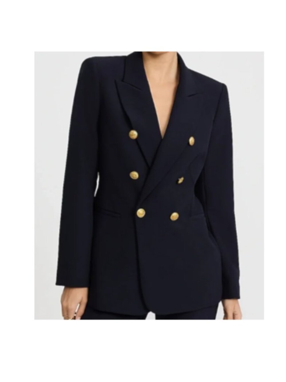 Express Navy Blue Double-Breasted Blazer – Size Small